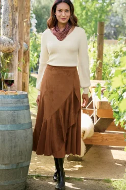 Online Soft Surroundings Faux Suede Skirt Saddle