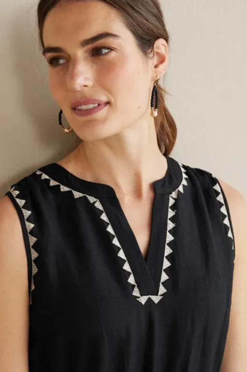 Fashion Soft Surroundings Fernanda Midi Dress Black