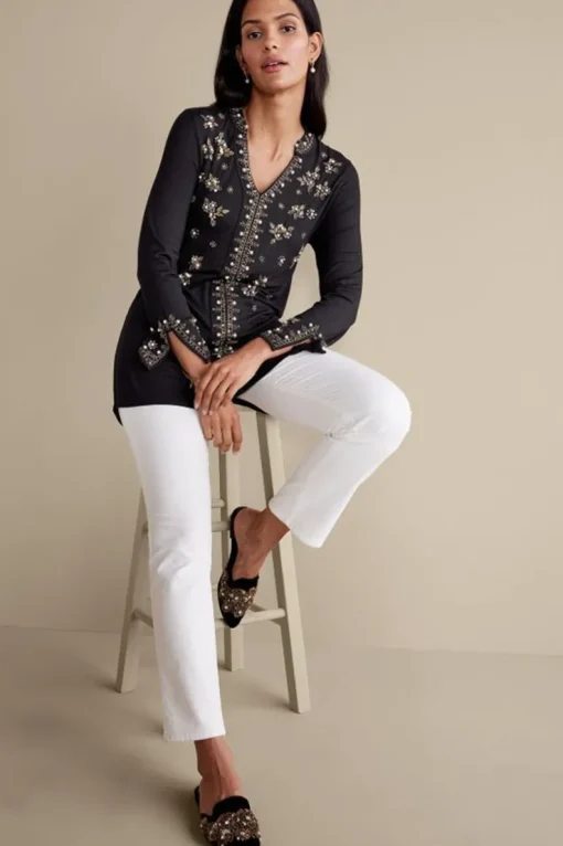 Hot Soft Surroundings Festa Tunic Black