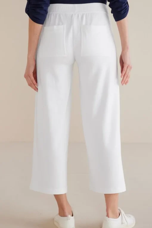 Best Soft Surroundings Fina French Terry Crop Pants Navy