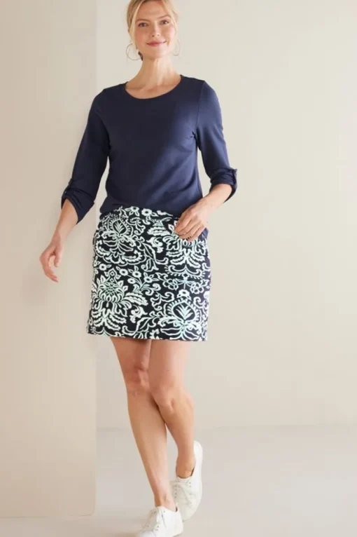 Online Soft Surroundings Fina French Terry Skort JaipurScarf