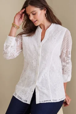Best Soft Surroundings Fiori Top IvoryPearl
