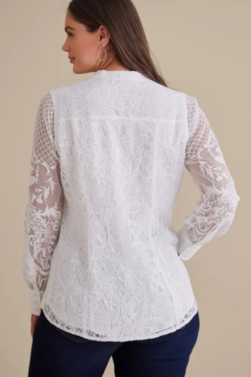 Best Soft Surroundings Fiori Top IvoryPearl