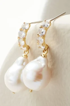 Fashion Soft Surroundings Genevieve Dangle Earrings Ivory/Gold