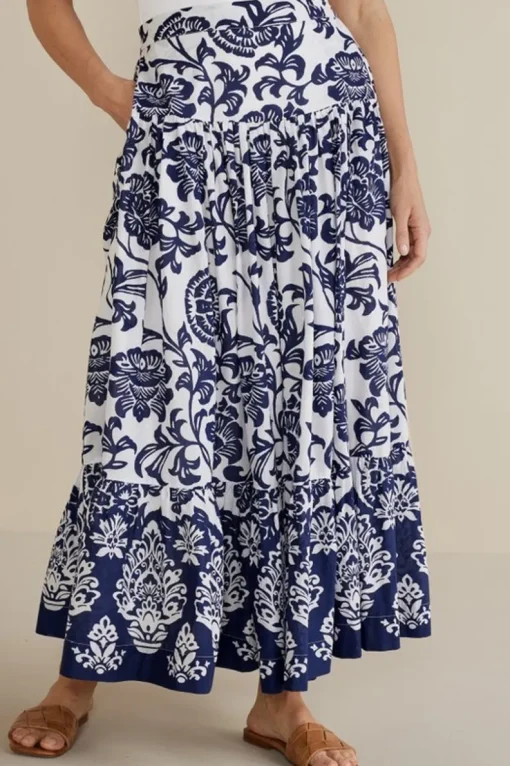 Fashion Soft Surroundings Gia Maxi Skirt FijiFloral