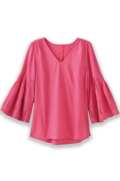 Discount Soft Surroundings Heloise Eyelet Sleeve Tunic
