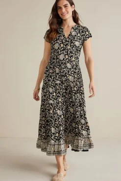 Outlet Soft Surroundings Hollis Midi Dress LisbonFloralNeutral