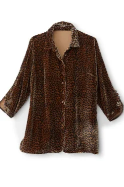 Best Soft Surroundings Icon Silk Velvet Poets Tunic Shirt