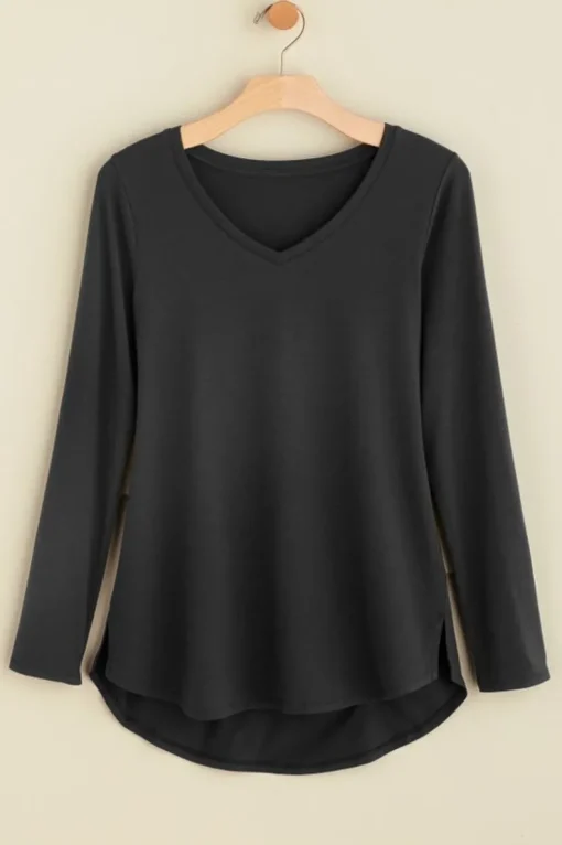 Fashion Soft Surroundings Isabel Pima Long Sleeve Tee