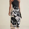 Best Soft Surroundings Isla Stretch Linen Midi Skirt GoldenBotanicals