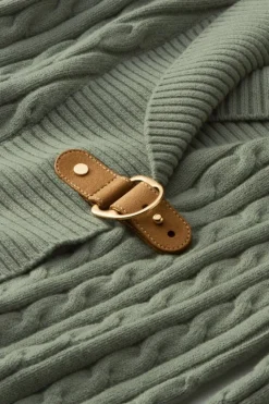 Clearance Soft Surroundings Ivey Cable Knit Cardigan AgaveGreen