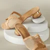 Hot Soft Surroundings J. Renee Amorra Mesh Slide Cork/Gold