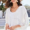 New Soft Surroundings Jasmine Lace Wrap Alabaster