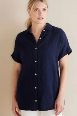 Hot Soft Surroundings Je Veux Gauze Top