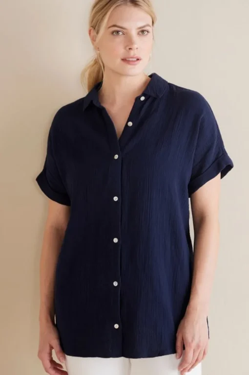 Hot Soft Surroundings Je Veux Gauze Top
