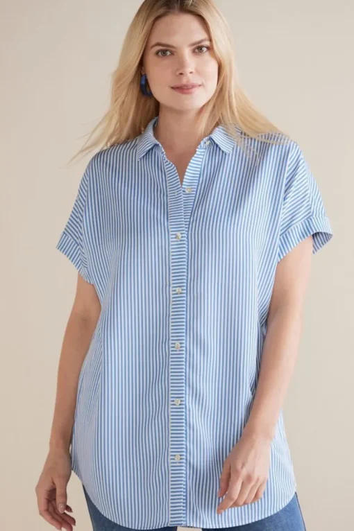 New Soft Surroundings Je Veux Tencel™ Shirt