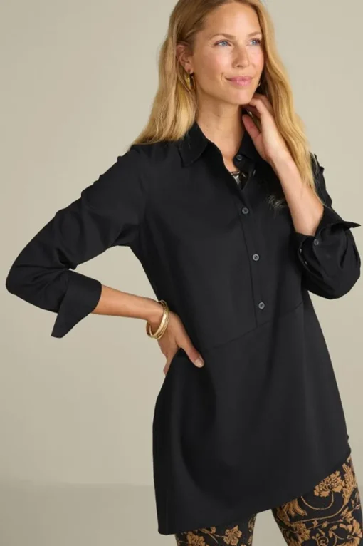 Best Soft Surroundings Jeanne Asymmetrical Tunic Black