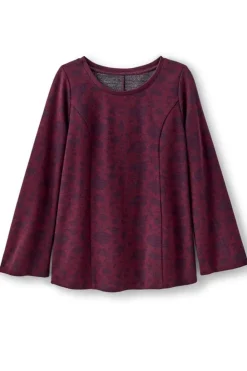 New Soft Surroundings Jeri Jacquard Top MultiFloral