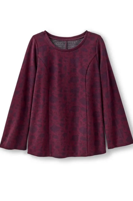 New Soft Surroundings Jeri Jacquard Top MultiFloral