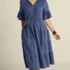 Best Soft Surroundings Jessanne Tencel™ Midi Dress DarkMediumIndigo