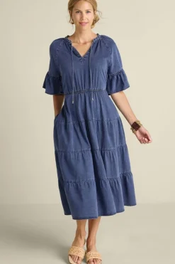 Best Soft Surroundings Jessanne Tencel™ Midi Dress DarkMediumIndigo