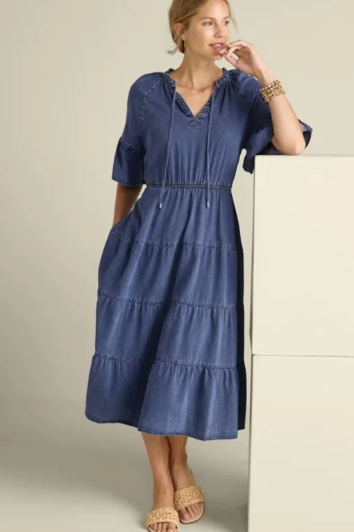 Best Soft Surroundings Jessanne Tencel™ Midi Dress DarkMediumIndigo
