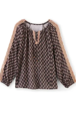 Clearance Soft Surroundings Jolene Blouse NeutralGeo