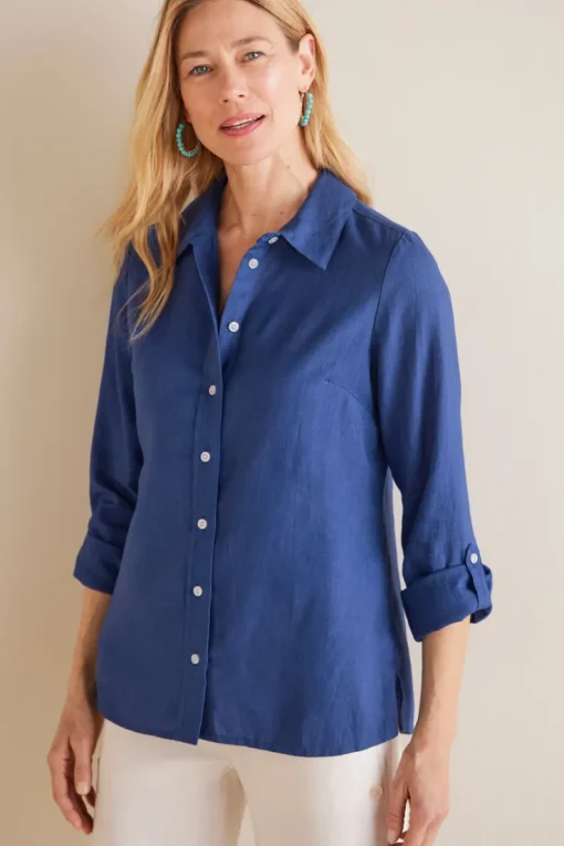 Fashion Soft Surroundings Jordan Linen Blend Shirt