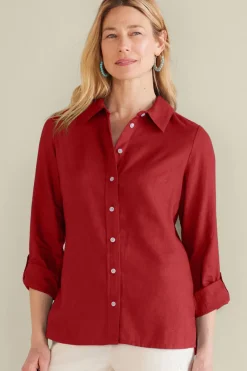 Fashion Soft Surroundings Jordan Linen Blend Shirt
