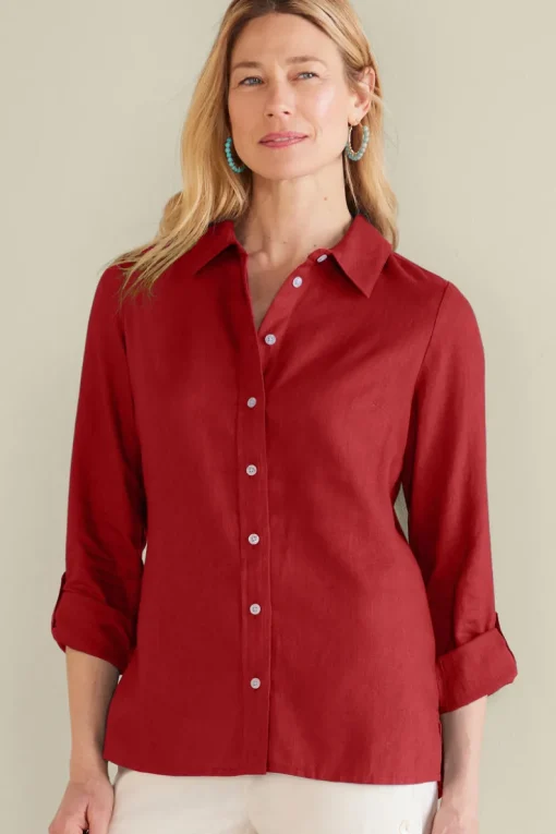 Fashion Soft Surroundings Jordan Linen Blend Shirt
