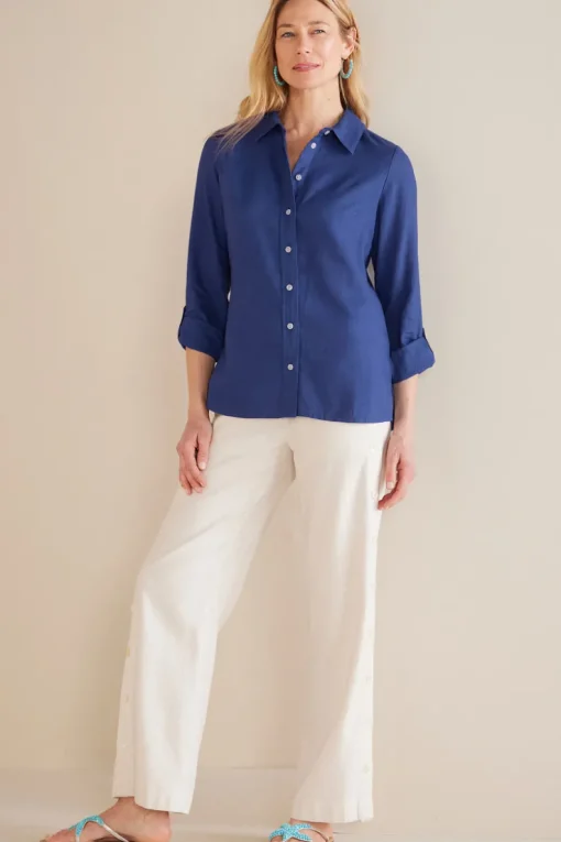 Fashion Soft Surroundings Jordan Linen Blend Shirt