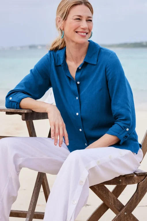 Fashion Soft Surroundings Jordan Linen Blend Shirt