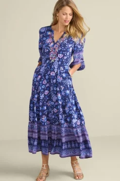 Outlet Soft Surroundings Jordana Midi Dress SiennaFloral