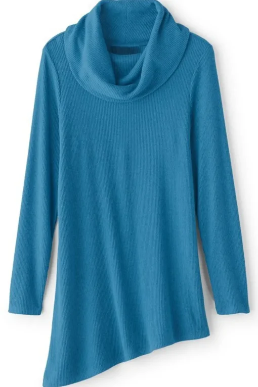 Online Soft Surroundings Kayla Rib Knit Cowl Neck Tunic