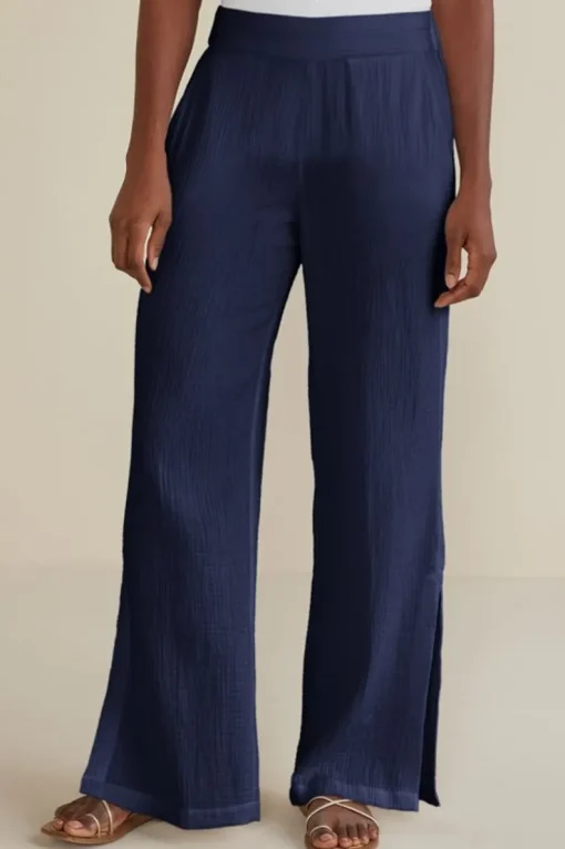 Best Soft Surroundings Khulani Wide Leg Gauze Pants