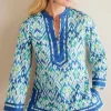 Online Soft Surroundings Kirti Ikat Tunic Green/TealIkat