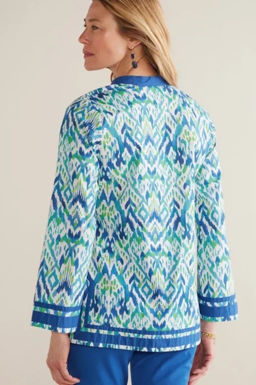 Online Soft Surroundings Kirti Ikat Tunic Green/TealIkat