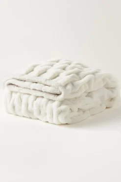 Clearance Soft Surroundings La Parisienne Faux Fur Throw