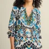 Fashion Soft Surroundings Leona Long Sleeve Top TibetanScarf