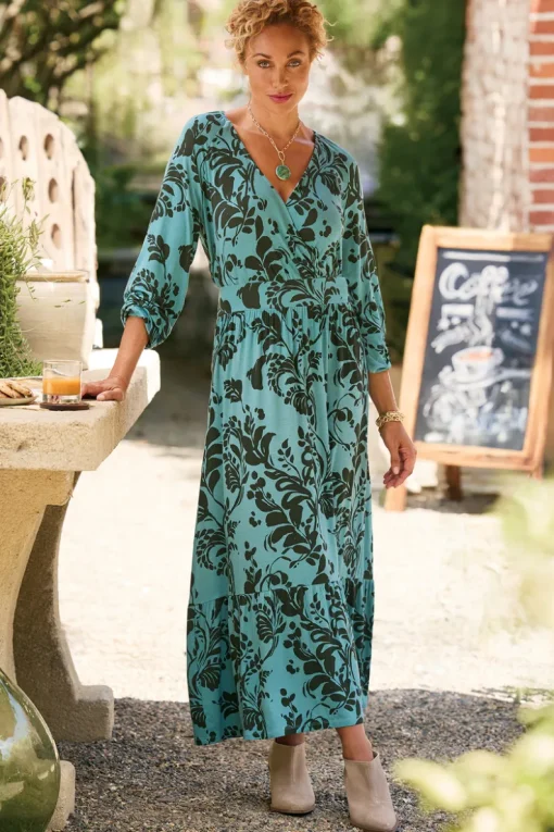 Discount Soft Surroundings Lilibet Knit Maxi Dress AutumnVines