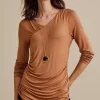 New Soft Surroundings Linette Top Hazelnut