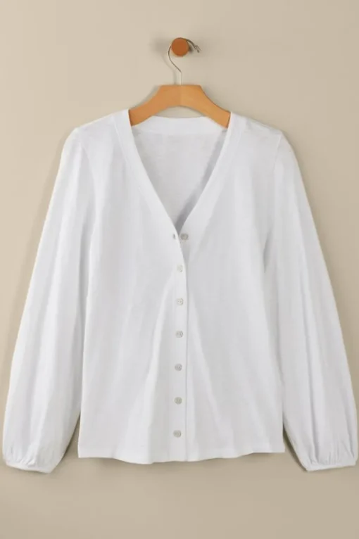 Fashion Soft Surroundings Lorna Button Front Top