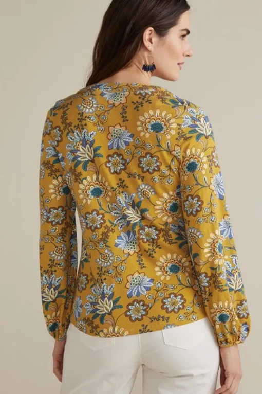 Fashion Soft Surroundings Lorna Button Front Top