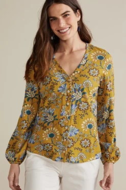Fashion Soft Surroundings Lorna Button Front Top