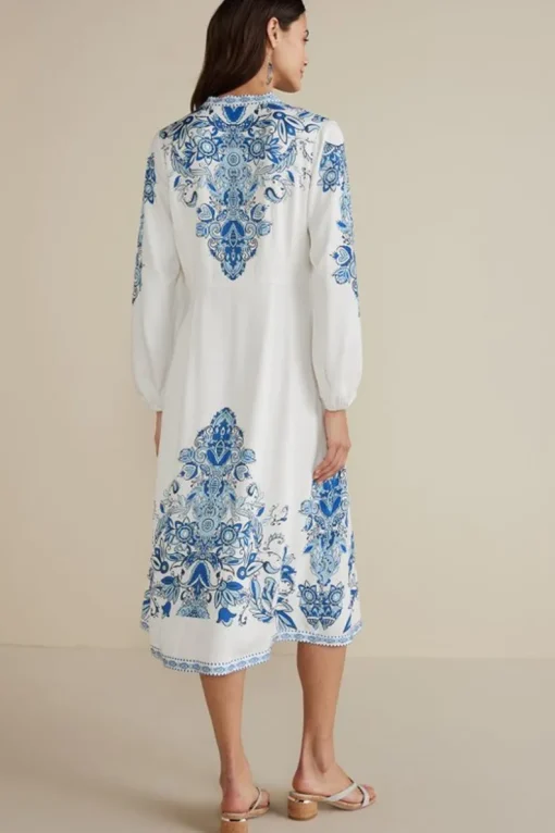 Discount Soft Surroundings Louise Midi Dress PerissaScarf
