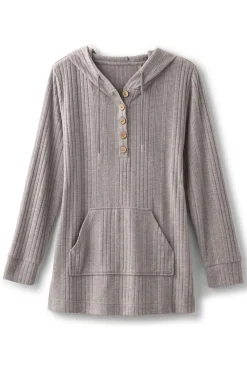 Online Soft Surroundings Loungy Lover Hoodie HeatherGrey