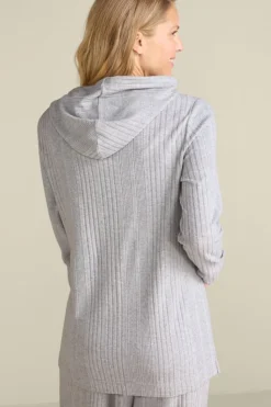 Online Soft Surroundings Loungy Lover Hoodie HeatherGrey
