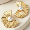 Best Soft Surroundings Lourdes Shell Earrings Gold