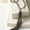Clearance Soft Surroundings Luciana Tassel Necklace Hematite