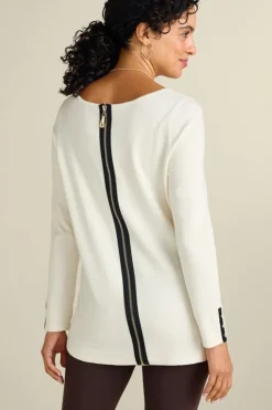 Clearance Soft Surroundings Margulies Tunic Sweater IvoryPearl